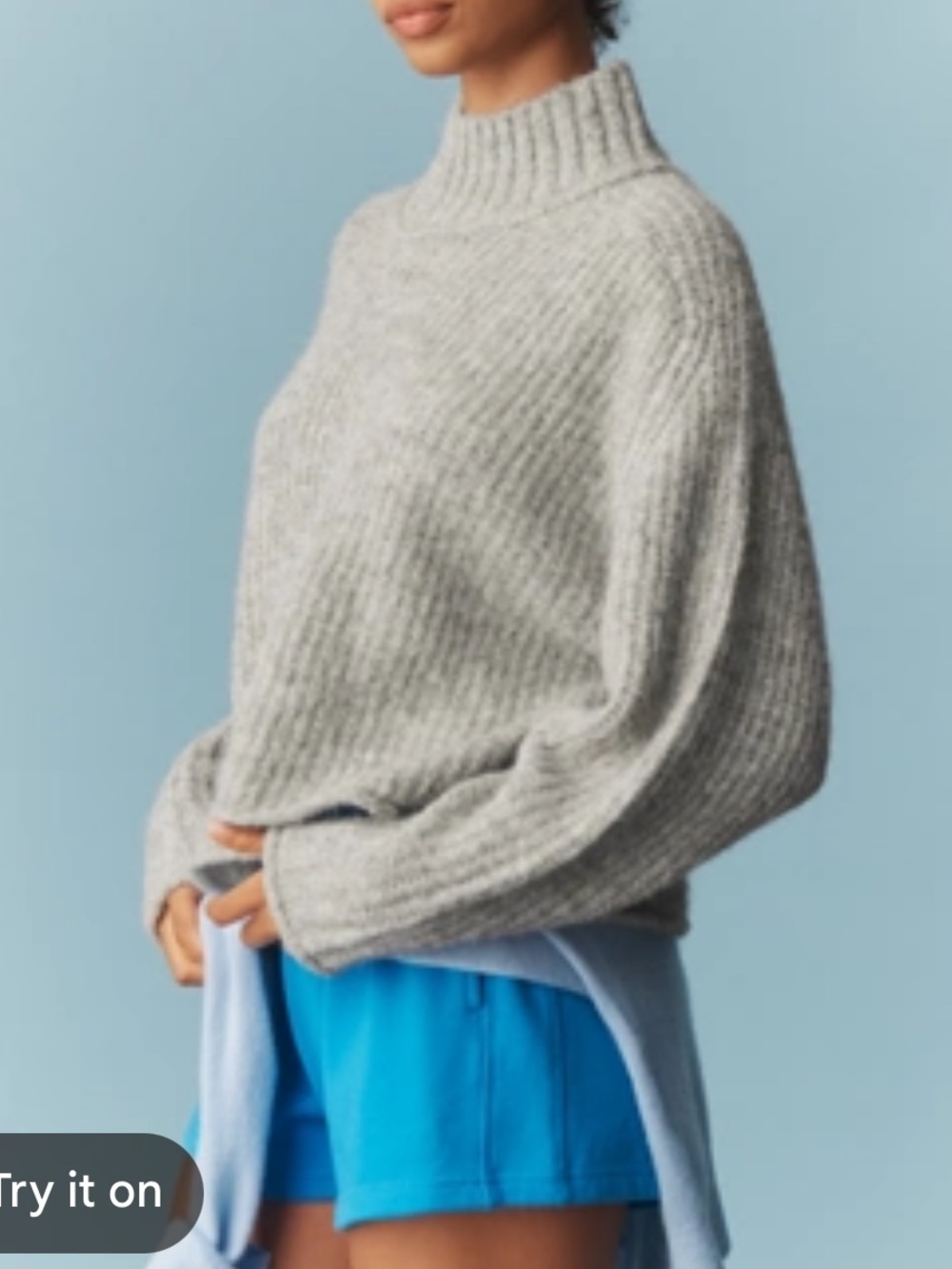 Anthropologie The Dawn Mock Neck Chunky Sweater by Pilcro NWT!